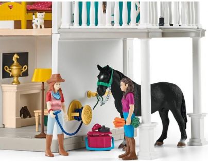 Schleich Velký dům se stájí příslušenstvím a kloubovými figurkami