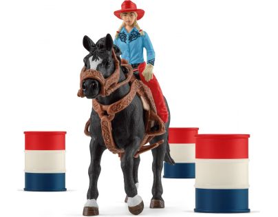 Schleich Kovbojský závod kolem barelů