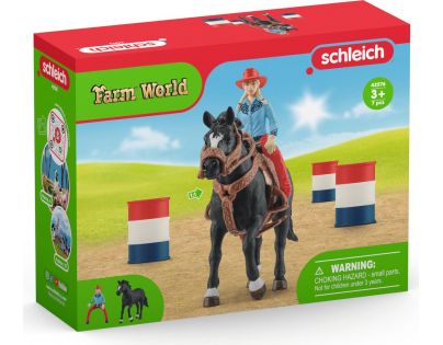 Schleich Kovbojský závod kolem barelů