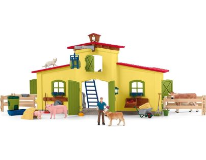 Schleich Velká farma se zvířátky a příslušenstvím - Poškozený obal