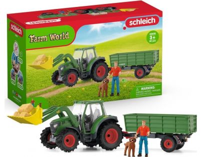 Schleich Traktor s přívěsem