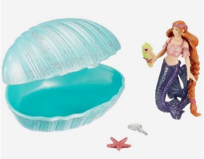 Schleich 70563 Mořská panna s mořským koníkem v mušli