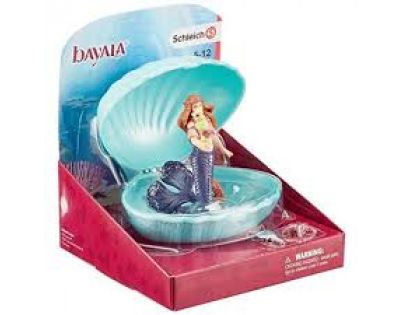 Schleich 70563 Mořská panna s mořským koníkem v mušli