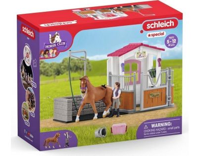 Schleich Mycí stanice pro koně se stájí