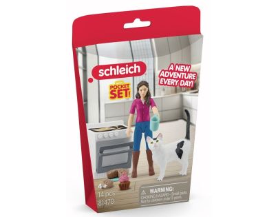 Schleich Pekařka s kočkou a příslušenstvím
