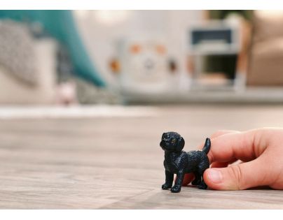 Schleich Zvířátko - černé štěně labradorského retrívra