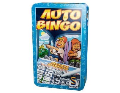Schmidt 12163 - Auto-Bingo - hra v plechové krabičce