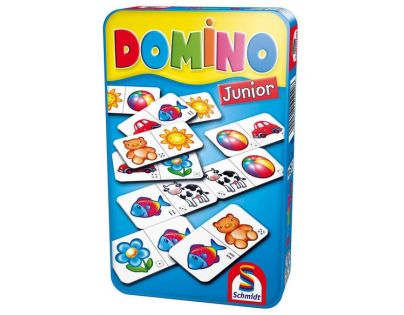 Schmidt 12408 - Domino junior - hra v plechové krabičce