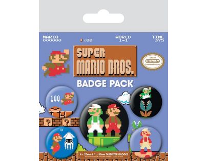 Pyramid International Set odznaků Super Mario Bross