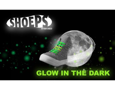 Shoeps Silikonové tkaničky Glow in the dark