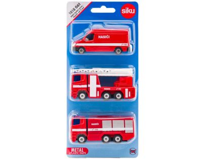 Siku 1043181806100 česká verze Set hasičská sada 3 aut