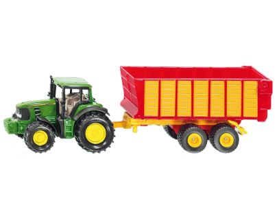 Siku Blister John Deere 7530 s přívěsem na siláž 1:55 - Poškozený obal