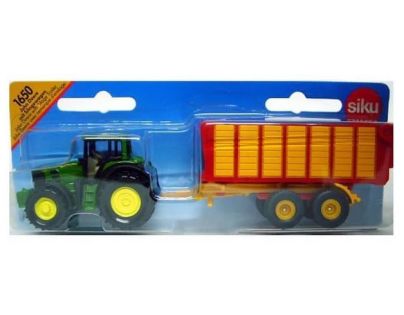 Siku Blister John Deere 7530 s přívěsem na siláž 1:55 - Poškozený obal