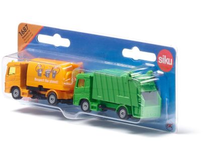 SIKU 1687 zametací a popelářský vůz, komunální set