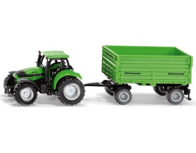 Siku Blister Traktor Deutz Fahr s přívěsem Fortuna 1:72