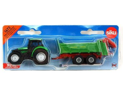 Siku Blister Traktor s univerzální vlečkou 1:87
