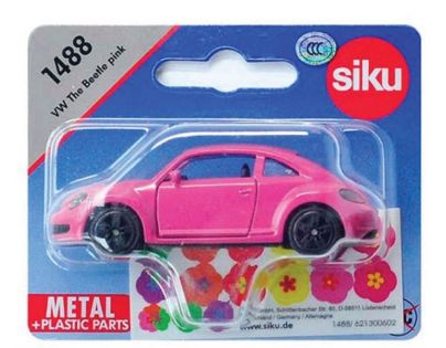 Siku Blister VW Beetle růžový s polepkama