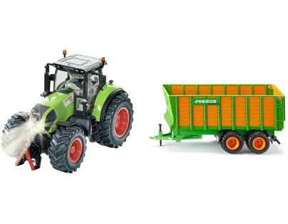 Siku Control limitovaná edice traktor Claas Axion a silážní vůz Joskin 1:32