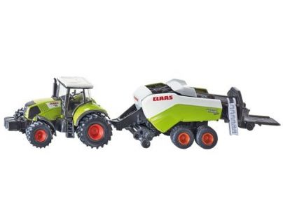 SIKU Farmer 1852 - Claas Axion s lisem na velké balíky