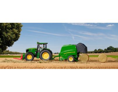 Siku Farmer Traktor John Deere a balíkovačka 1 : 32