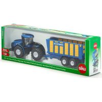 Siku Farmer Traktor New Holland s přívěsem Joskin 1:50 modrý 4