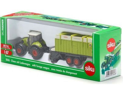 Siku Farmer Traktor s valníkovým přívěsem 1:87