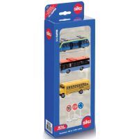 Siku Super 6303 Set městská vozidla a značky žlutý autobus Siku Super 6303 Set městská vozidla a značky žlutý autobus