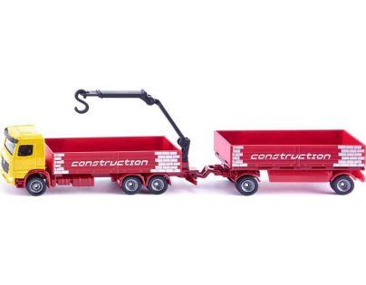 Siku Super Kamion na přepravu stavebních materiálů s červeným přívěsem 1:87