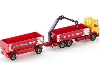 Siku Super Kamion na přepravu stavebních materiálů s červeným přívěsem 1:87
