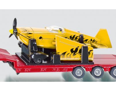 Siku Super Kamion s vlekem a žlutým sportovním letadlem 1:87