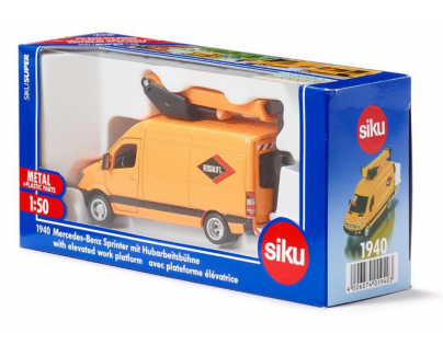 Siku Super Mercedes Benz Sprinter s vyvýšenou pracovní plošinou 1:50