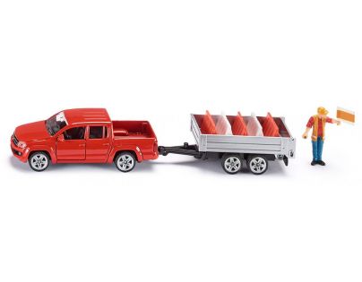 Siku Super Pick up s vlekem a panáčkem 1:55