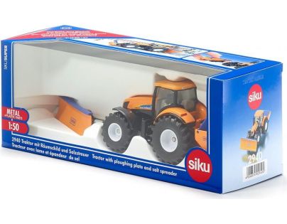 Siku Super Traktor s přední radlicí a sypačem soli 1:50