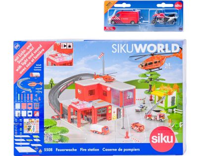 Siku World Požární stanice s hasičským autem