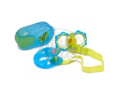 Silikonové šidítko s klipem a pouzdrem 6m+ Fisher Price