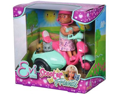 Simba Panenka Evička na skútru se sajdkárou