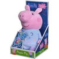 Simba Peppa Pig 2 v 1 Plyšový usínáček hrající modrý 25 cm 4