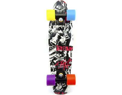 Skateboard pennyboard 60 cm černobílý vzor