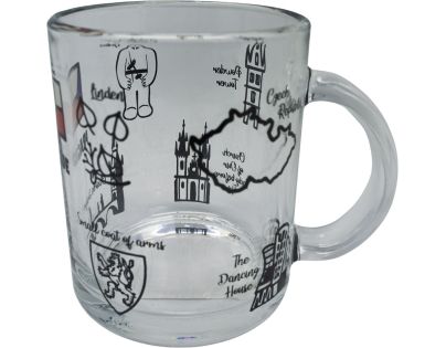 Skleněný hrnek 330ml - TOP PRAHA