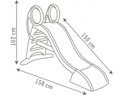 Smoby 310218 - Skluzavka KS 150 cm s vlhčením
