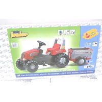 Rolly Toys 800261 - Šlapací traktor Rolly Junior RT s vlečkou červeno-šedý 2