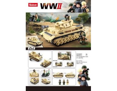 Sluban WWII Tank Panzer IV. 2v1