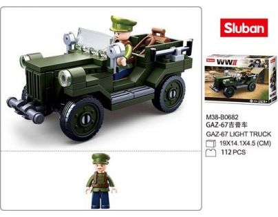 Sluban WWII Vojenský Jeep