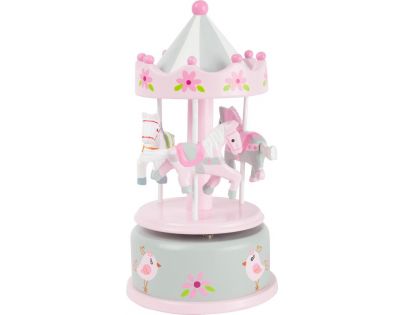 Small Foot Hrací skříňka koníčkový kolotoč