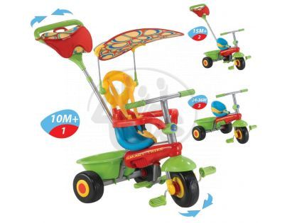 Tříkolka Plus Fresh červeno-zelená Smart Trike