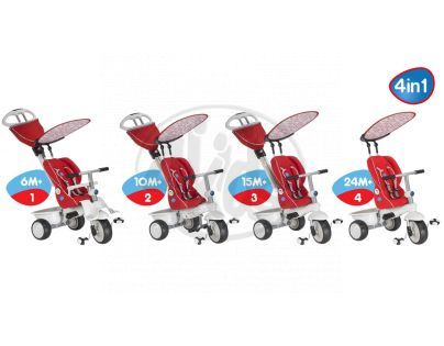 Smart Trike Tříkolka Recliner 4v1 oranžovošedá