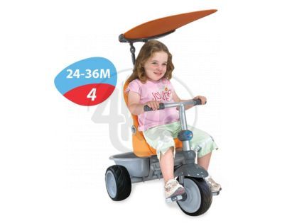 Smart Trike Tříkolka Recliner 4v1 oranžovošedá