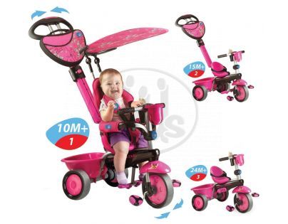 Tříkolka ZOO Butterfly růžová Smart Trike