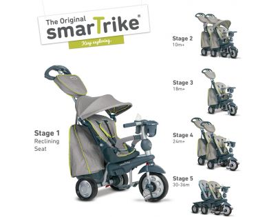 Smart Trike Tříkolka 5 v 1 Explorer Style šedá