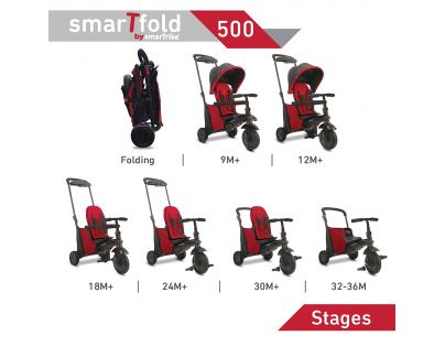 Smart Trike Tříkolka 7 v 1 Smartfold 500 červená